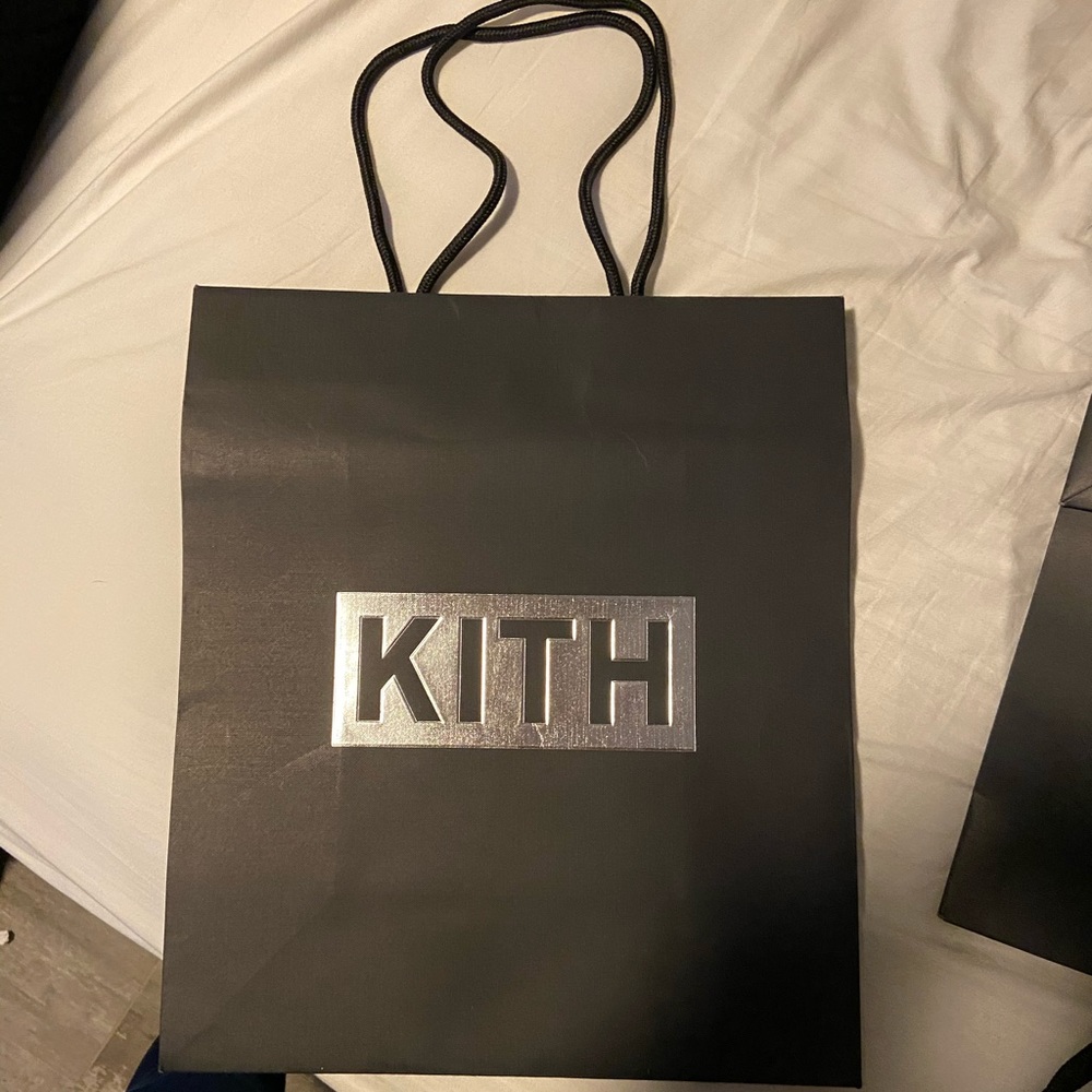 Kith shopping bag, black and silver letters